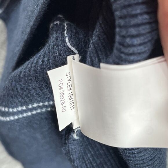 NEW prAna Milani Henley navy nautical striped sweater dress women’s Small - Picture 12 of 14